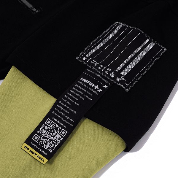 Лонгслив Sequence Black/sage Color-block Kimono черный - фото 7