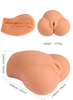 Телесная вагина с двумя тоннелями (Цвет: телесный)