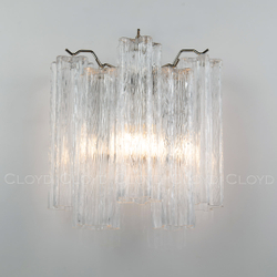 Бра Cloyd ANNO-D W1 / выс. 29 см - хром - прозрачн.стекло (арт.20469)