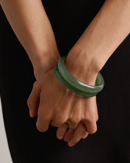 Браслет из зелёного кварца