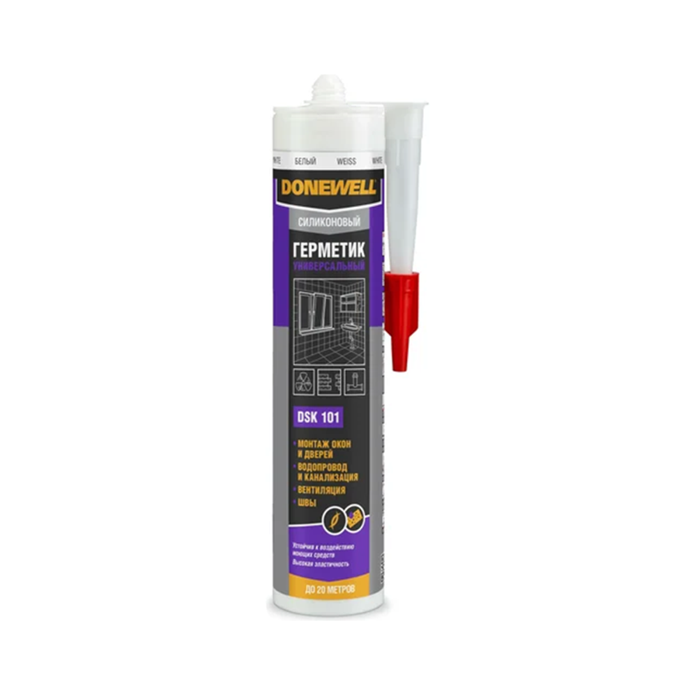 Герметик DoneWell DSK-101 силиконовый универсальный белый 260 мл