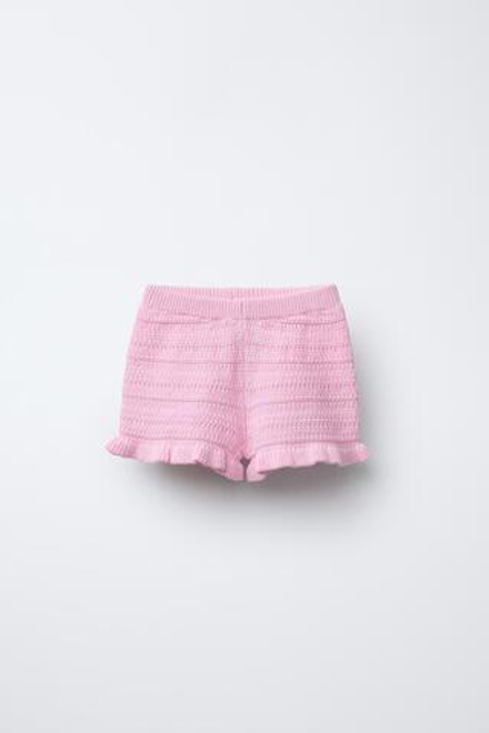 ZARA ШОРТЫ-БЕРМУДЫ, РОЗОВЫЙ