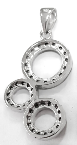 Ювелирная подвеска из серебра 925 пробы с фианитами