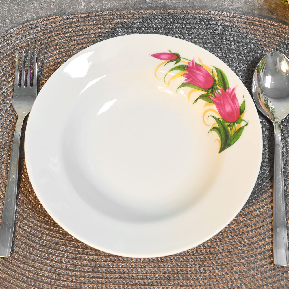 Тарелка 200мм глубокая форма Идиллия Колокольчики