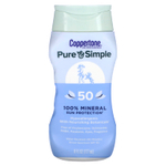 Coppertone, Pure & Simple, 100% минеральная защита от солнца, SPF 50, 177 мл (6 жидк. унц.)