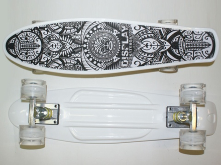 Скейт с наждачной декой: JY-S209-Г  (Белый)