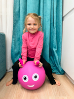 Надувной прыгун-каталка Air Hopper розовый + игрушка подушка Краб