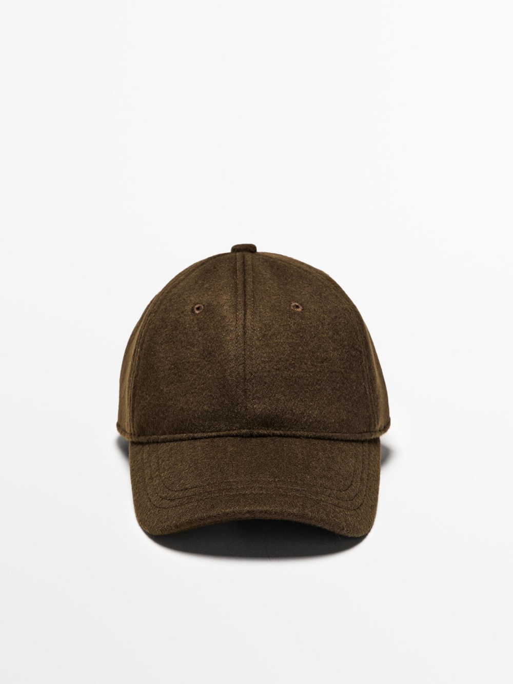 Massimo Dutti Кепка из рельефного фетра, зеленый