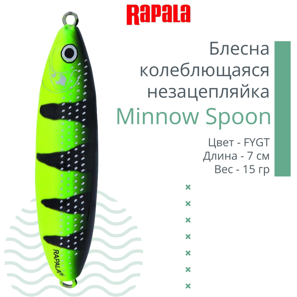 Блесна для рыбалки колебалка Minnow Spoon, 8см, 22гр