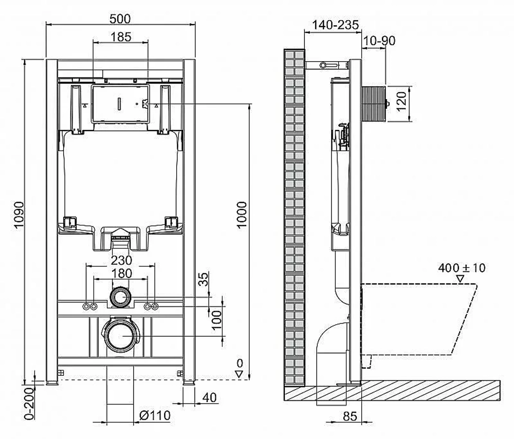 Унитаз подвесной BelBagno Amanda BB051CHR безободковый, с крышкой микролифт, с инсталляцией и кнопкой хром