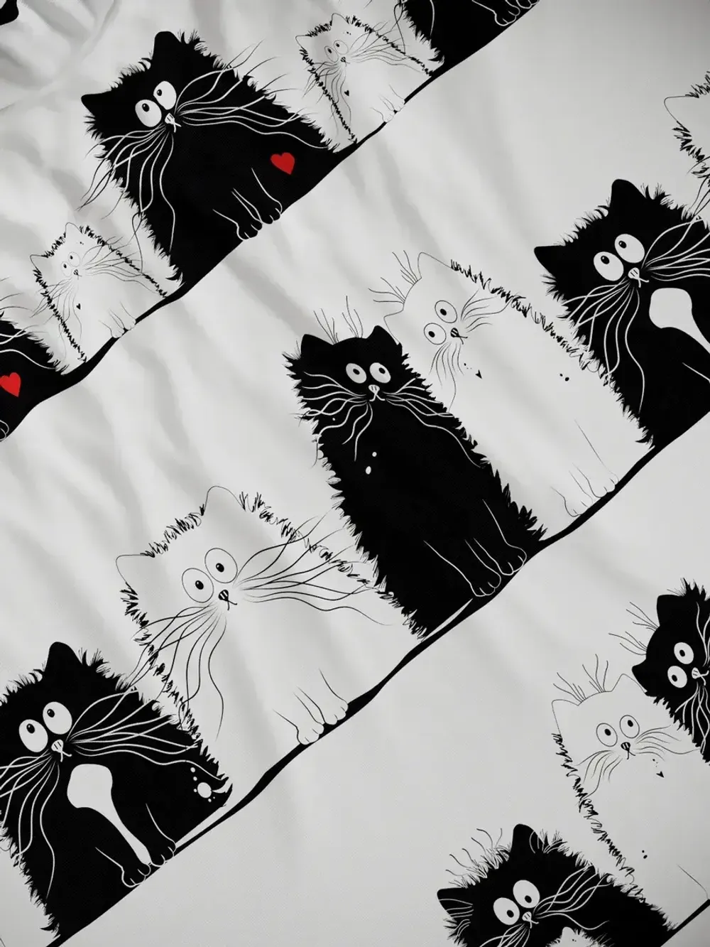 Наволочка комплект 2шт перкаль Сказка "Коты" 50x70 см на молнии