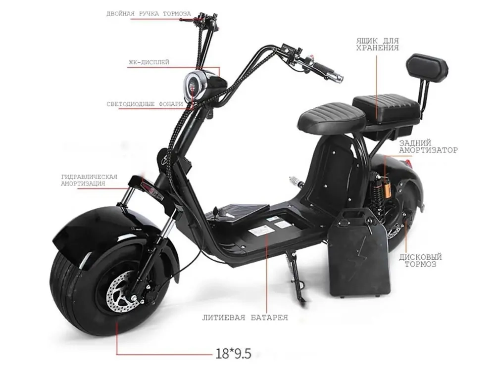 Электробайк Caigiees Harley MAX