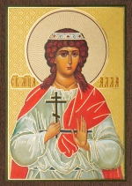 Икона "Алла Готфская" 6х9 на МДФ-6