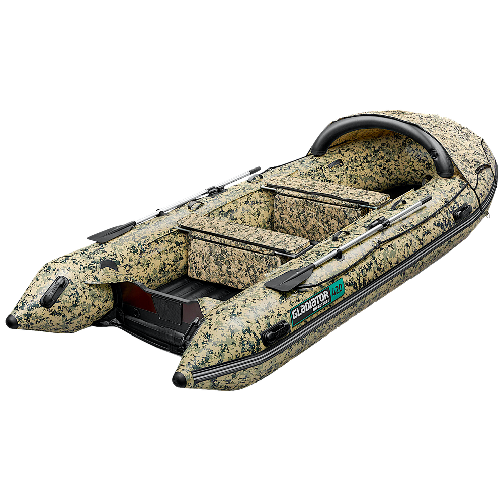 Лодка ПВХ Gladiator AirPro E420Pro НДНД Camo -