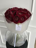 Букет из гербер в бордовом оттенке 15 шт