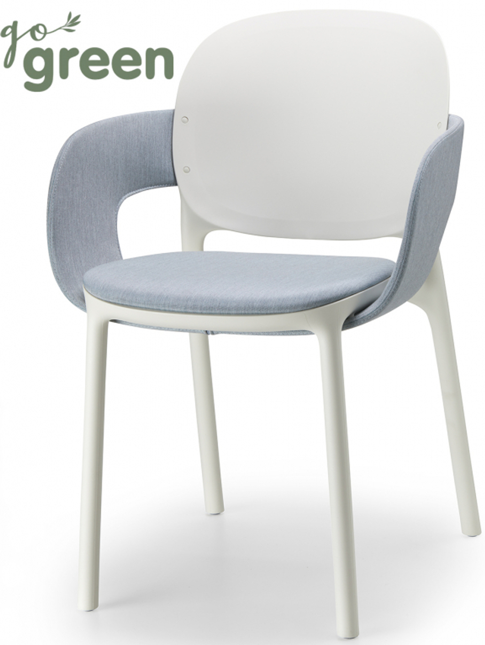 Кресло пластиковое с обивкой Scab Design Hug, лен