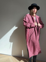 Баска-фартук с кулисками из малиновой шерсти