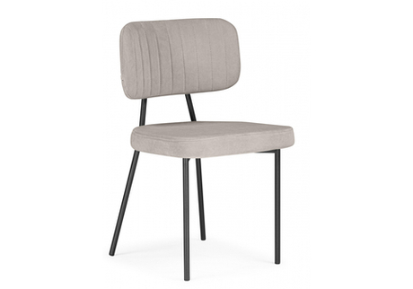 Стул на металлокаркасе Woodville Вакао латте brendy smoke 04, черный, ножки черные