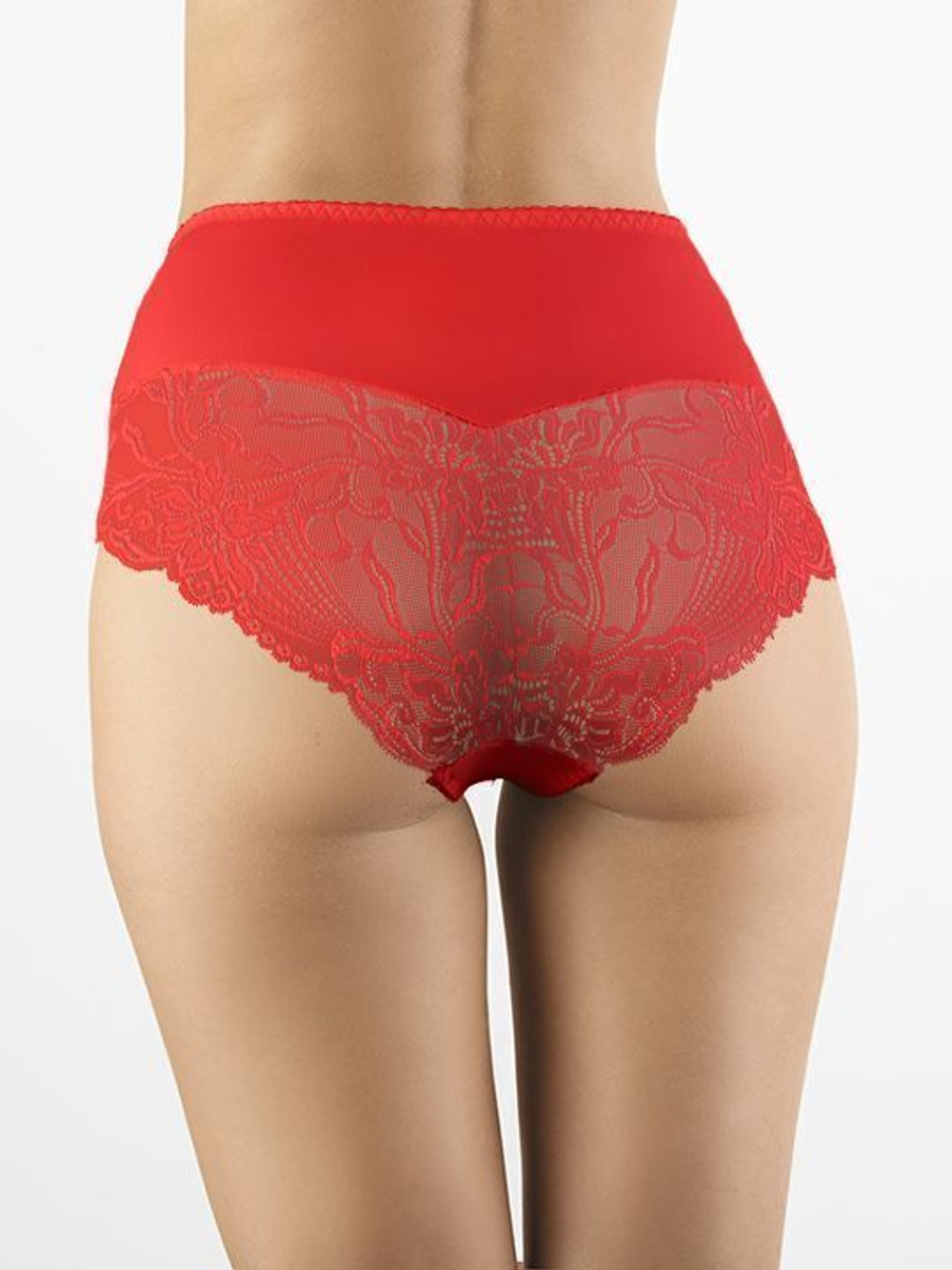 Высокие трусики-слипы Snejanna с кружевом (Размер: 46) (Цвет: черный)