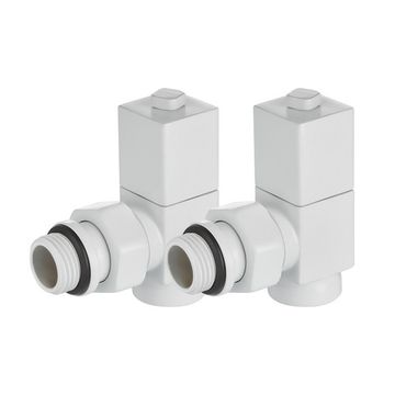 Набор ручной регулировки Royal Thermo Cube (2 шт.) 1/2" угловой, цвет белый (RTE 56.0007)