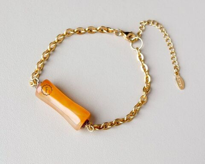 браслет из сердолика на цепочке