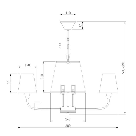 Подвесная люстра Eurosvet Milos 60153/6 латунь
