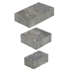 Тротуарная плитка СТАРЫЙ ГОРОД - Искусственный камень Габбро, комплект из 3 видов плит