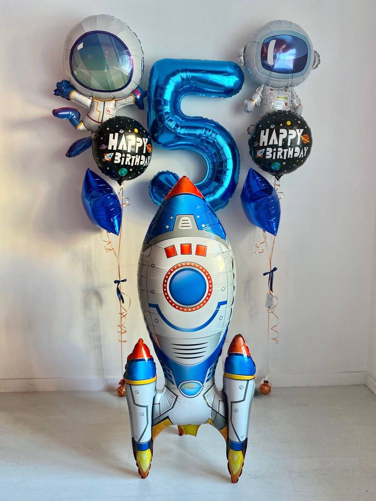 Воздушные гелиевые шарики с доставкой по Хабаровску космос/ракета №4745