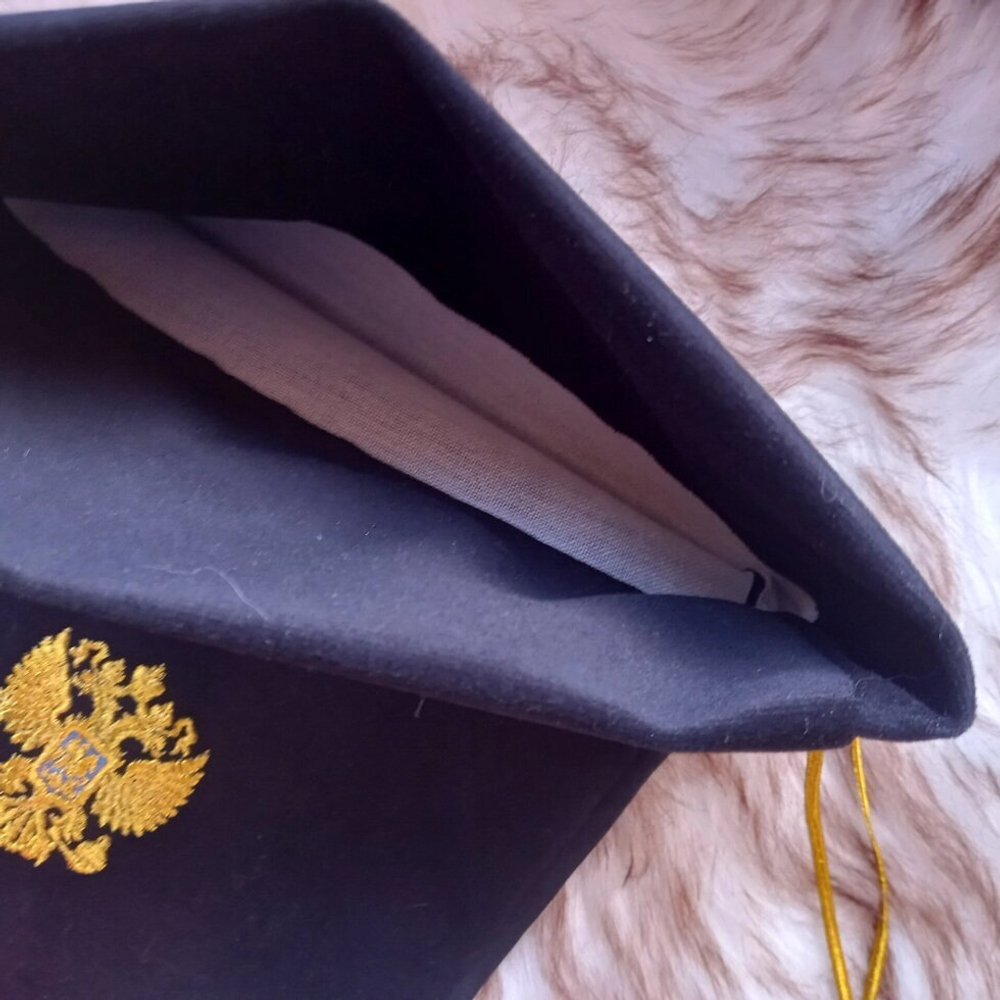 Чехол для нагайки подарочный, бархат черный с вышивкой