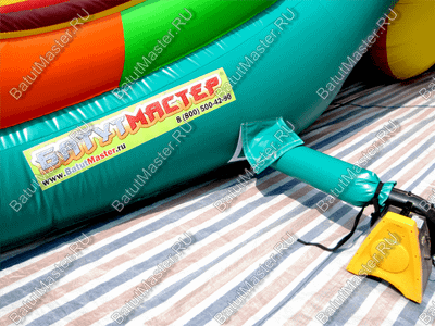 Батут-горка "Дракон 3" с шипами, два входа 11*6*8,5 м