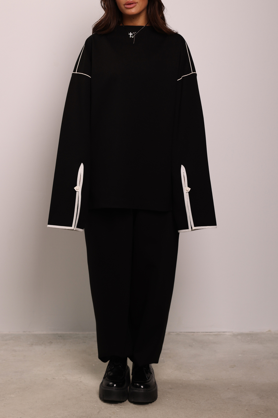 Брюки бананы из джерси