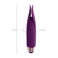 Фиолетовый клиторальный вибростимулятор 18,5см ToyFa L'roina Flo 561022