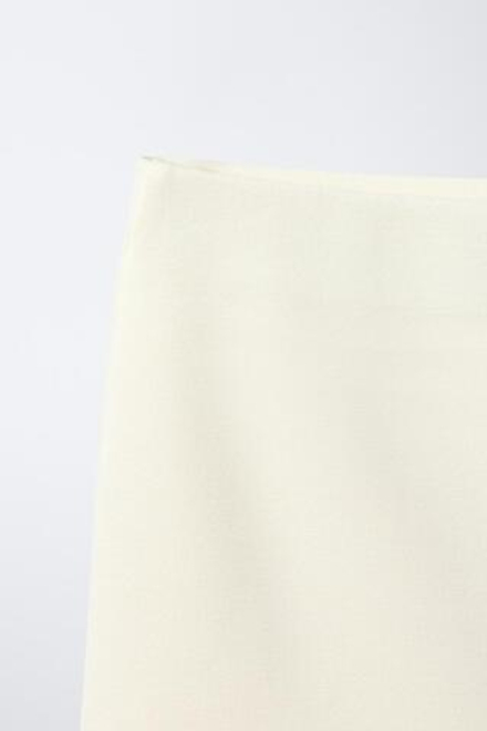 ZARA ПЛИССИРОВАННАЯ ЮБКА МИДИ, СВЕТЛО-ЖЕЛТЫЙ