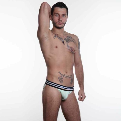 Мужские трусы танга светло-зеленые HOM Sports Color Therapy Tanga Brief Light Green