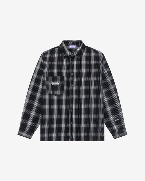 Рубашка YMKASHIX Velvet Tartan черная / белая