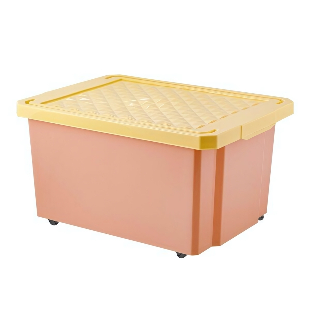 Детский ящик на колесиках Lalababy Follow Me 57л персиковая карамель