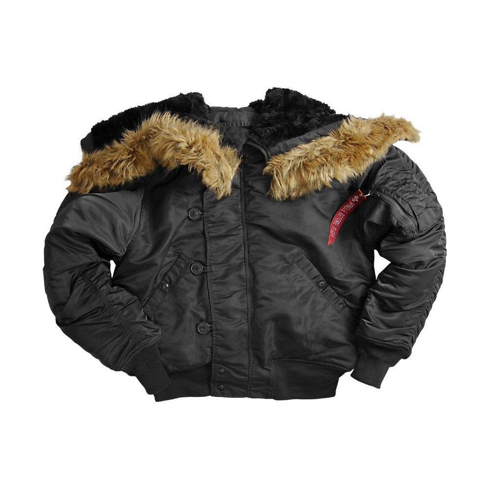 Куртка Мужская Alpha N-2B Flight Jacket (черная - black)