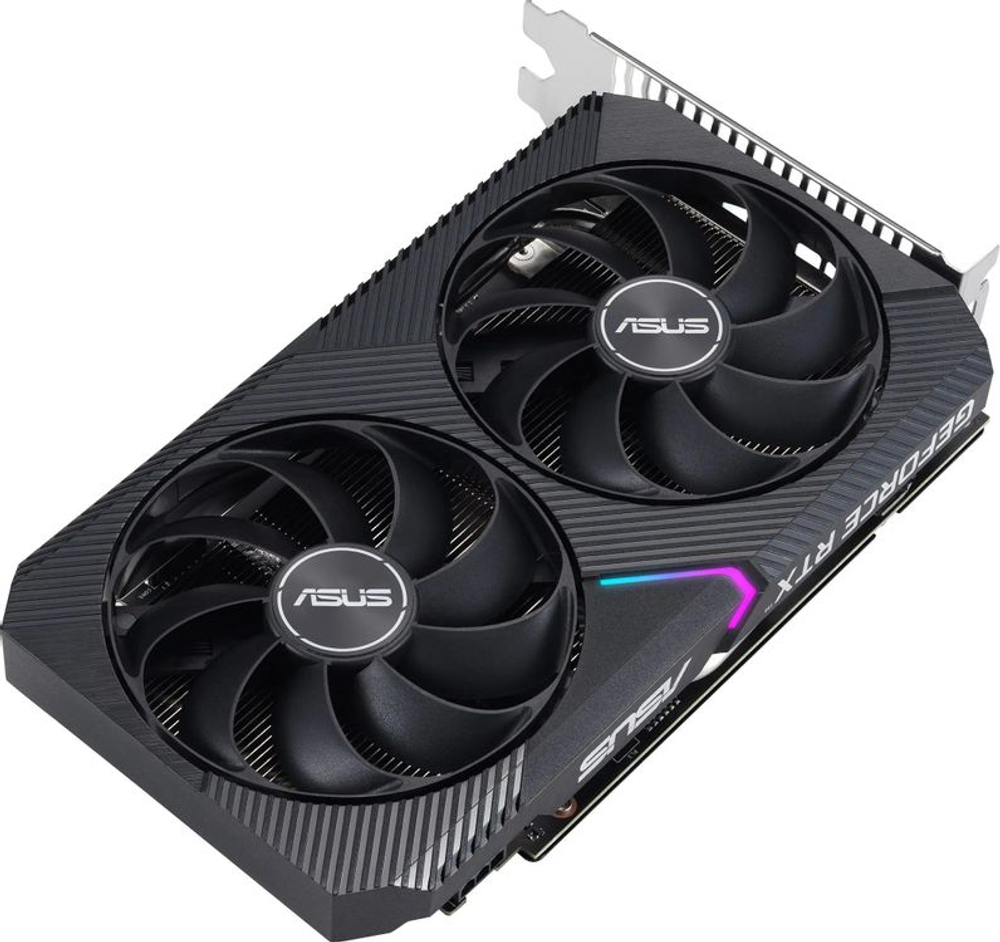 Видеокарта ASUS NVIDIA  GeForce RTX 3050 DUAL-RTX3050-O8G-V2 8ГБ Dual, GDDR6, OC,  Ret