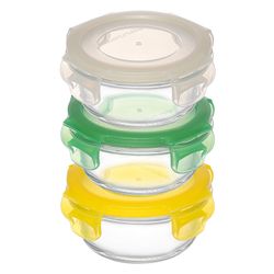 Набор контейнеров для запекания и хранения круглые с крышками на защелках, 3 шт.