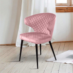 Стул Richard ромб, бархат пудровый 15