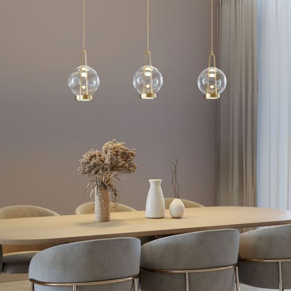 Подвесной светодиодный светильник Eurosvet Frasco 50267/1 LED латунь