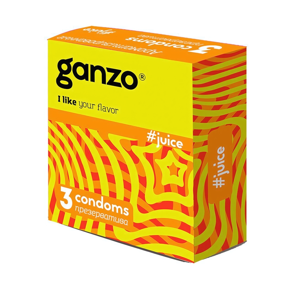 Презервативы GANZO NEW JUICE No3 Ароматизированные, 3 шт. (Цвет: Прозрачные)