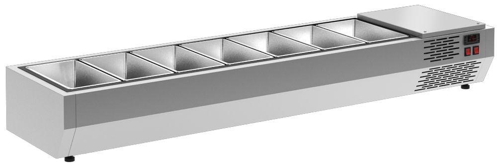 Холодильная витрина для ингредиентов Полюс A40 SM 1,2 0430 (Carboma VT2-G)