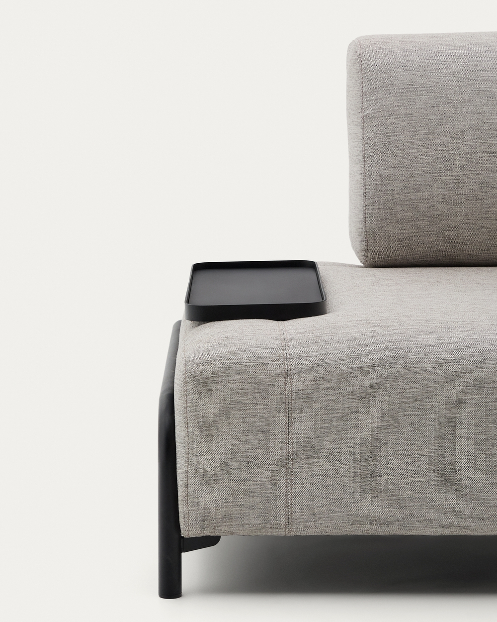 Диван 3-х местный Compo c маленьким подносом серый