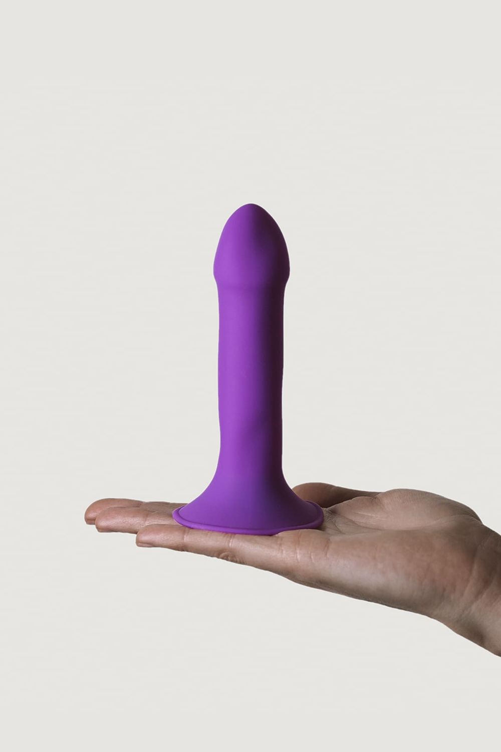 Дилдо на присоске с двойной плотностью HITSENS S06 Purple ADRIEN LASTIC DILDO DUAL DENSITY