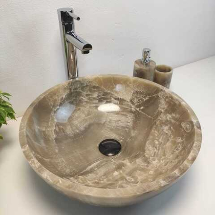 Раковина из оникса Bowl Grey Medium TinLip BO-61086 45*45*15