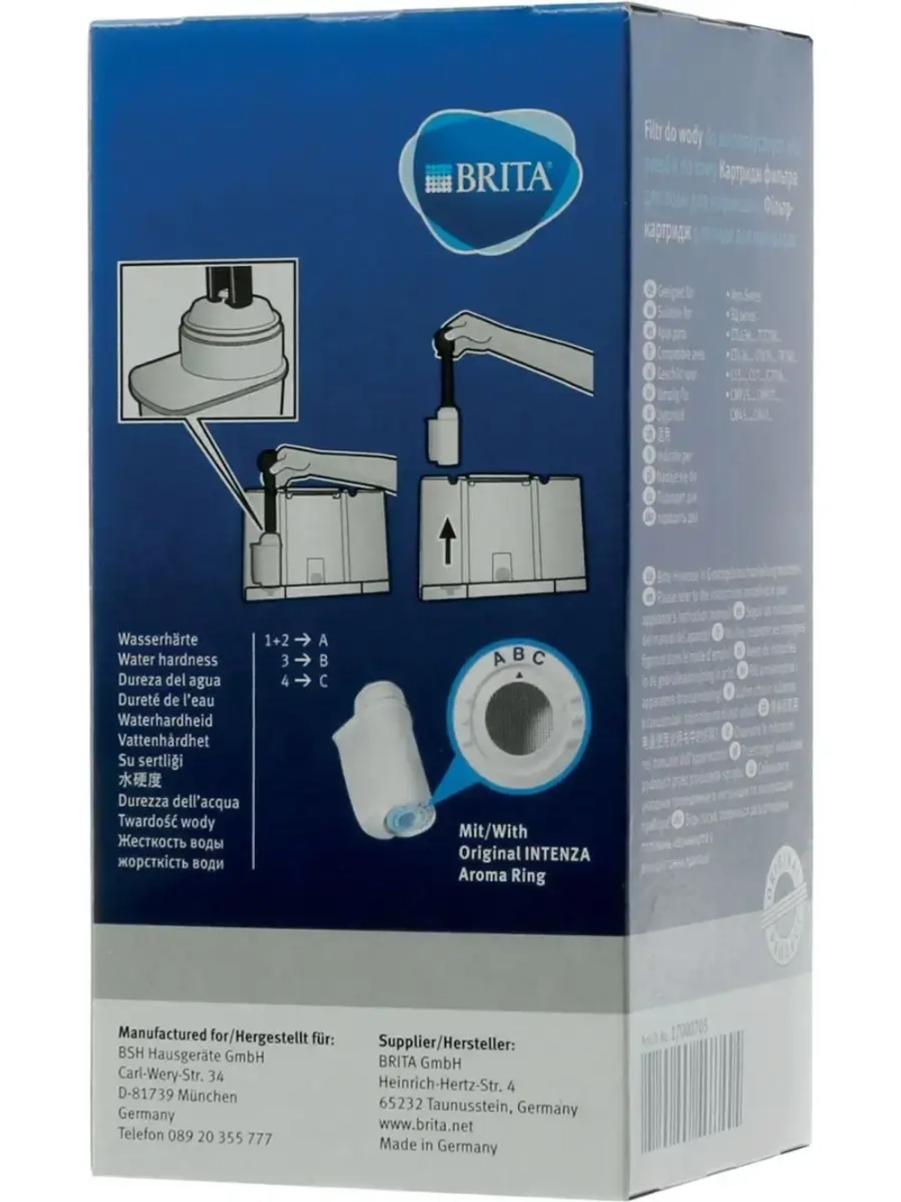 Фильтр для воды BRITA для кофемашины 17000705 (TZ70003, 00575491)