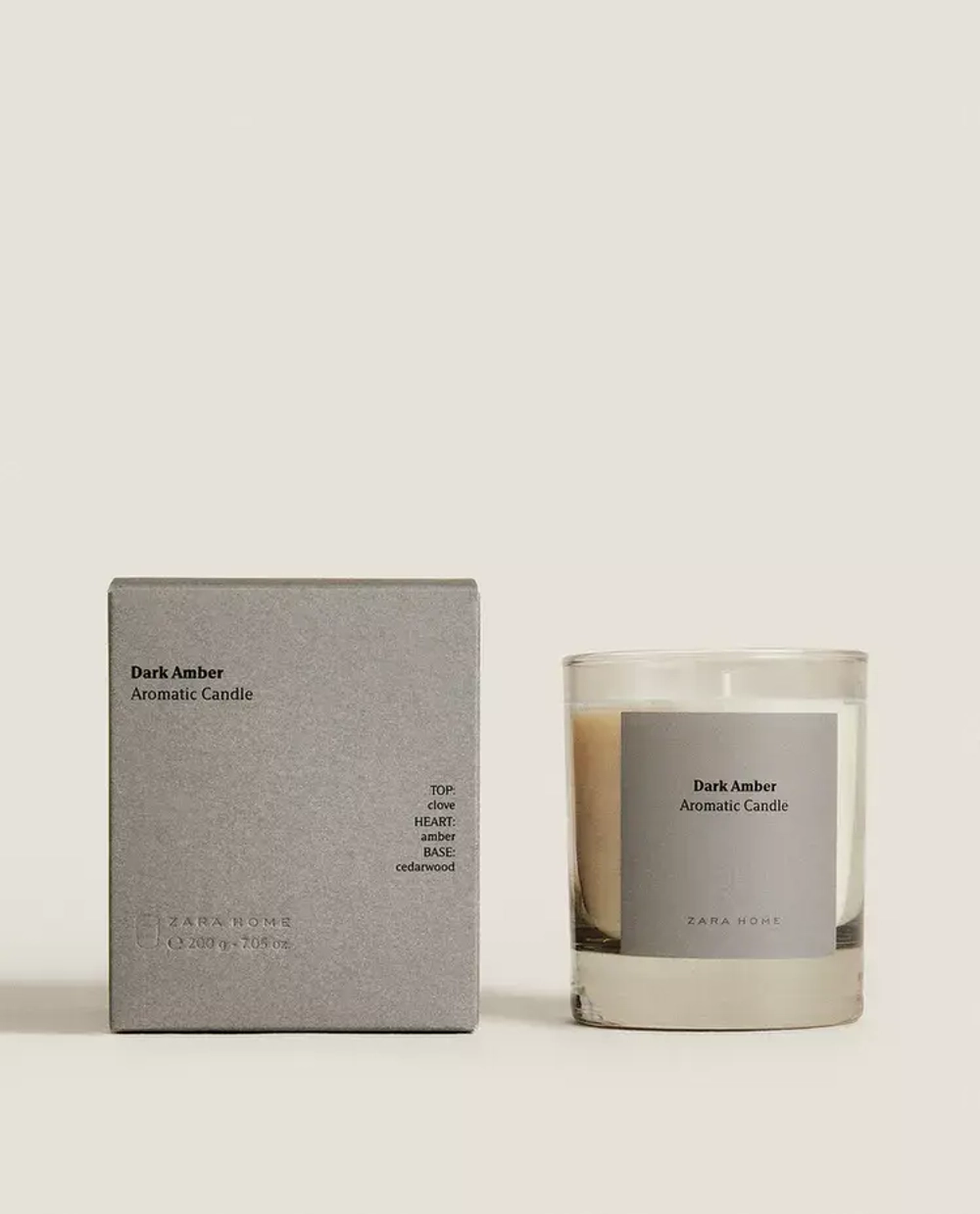 ZARA HOME АРОМАТИЧЕСКАЯ СВЕЧА DARK AMBER (200 Г)