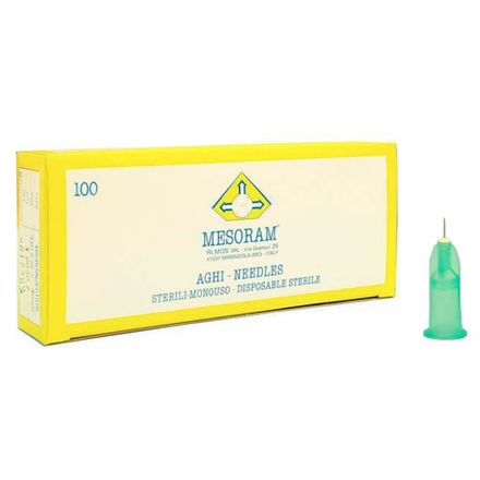 Иглы для мезотерапии Mesoram 33G 0,20х4 100 шт/упак .Италия