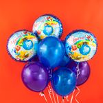 Шар (18"/46 см) Круг, Удачи!, Синий